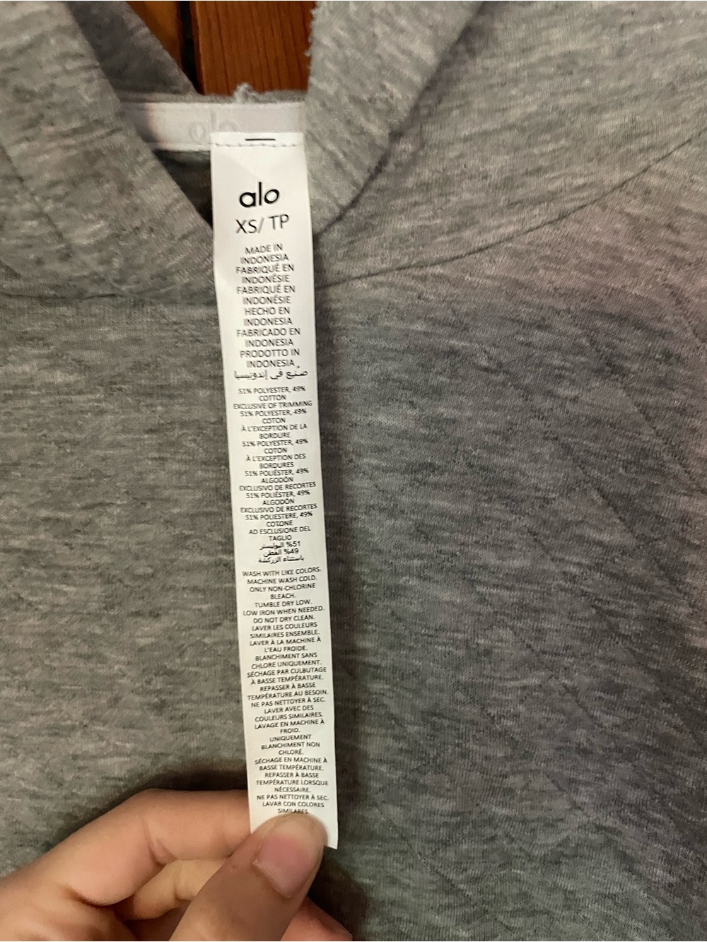 Alo yoga light grey arena hoodie - Picture 4 of 5